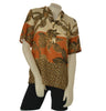 CAMICIA DONNA BARBARELLA COLLETTO BOTTONI MEZZA MANICA FANTASIA SPACCHETTI ART.1027