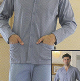 PIGIAMA UOMO APERTO BOTTONI MICRO FANTASIA PURO COTONE BIPBIP ART. 3595