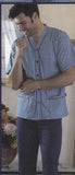 PIGIAMA APERTO UOMO PURO COTONE MANICA CORTA FANTASIA PANTALONE LUNGO BIPBIP ART.3662