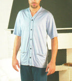 PIGIAMA UOMO APERTO FANTASIA MANICA CORTA PANTALONE LUNGO PURO COTONE BIPBIP ART.9350