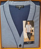PIGIAMA UOMO APERTO FANTASIA MANICA CORTA PANTALONE LUNGO PURO COTONE BIPBIP ART.9350