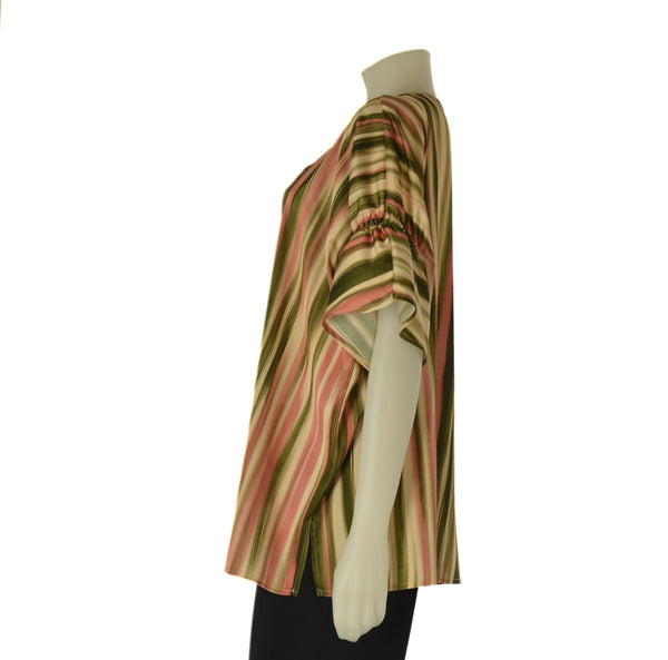 BLUSA DONNA ELISA CASTELLI TAGLIE OVER GIROCOLLO SPACCHI FANTASIA ART. 140032