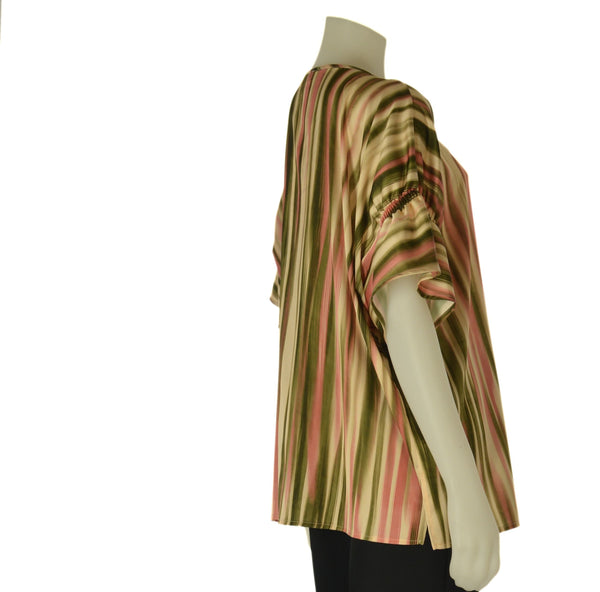 BLUSA DONNA ELISA CASTELLI TAGLIE OVER GIROCOLLO SPACCHI FANTASIA ART. 140032