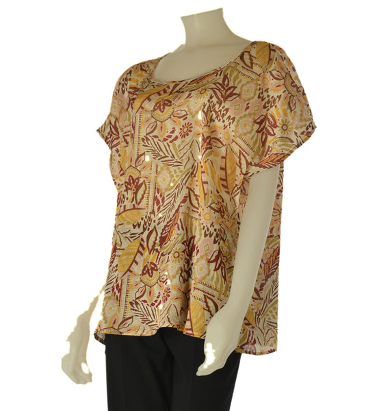 CASACCA DONNA ELISA CASTELLI CONFORMATA GIROCOLLO MEZZA MANICA FANTASIA SPACCHETTI LEGGERA PRATICA ART.140041