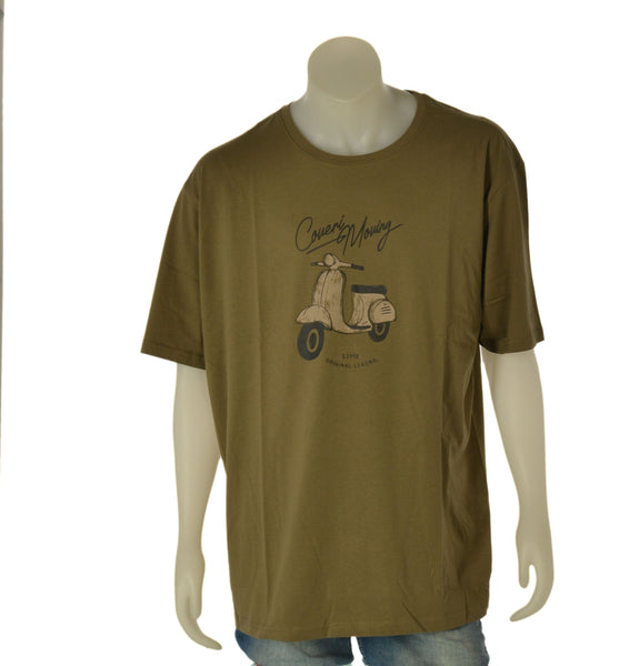 T-SHIRT UOMO COVERI TAGLIE OVER GIROCOLLO STAMPA COTONE ART. OTJ5070