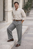 PANTALONE CLASSICO CONFORMATO UOMO MISTO LANA ZIP GANCIO MARCA A&P BIANCHI ART. 3710 400