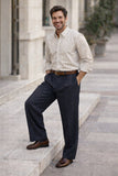 PANTALONE CLASSICO CONFORMATO UOMO MISTO LANA ZIP GANCIO MARCA A&P BIANCHI ART. 3710 400