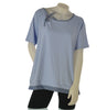 T-SHIRT DONNA GAIA CONFORMATA MEZZA MANICA GIROCOLLO LACCETTO SPACCHI FIAMMATA ART.503