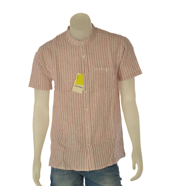 CAMICIA UOMO LOSAN MANICA CORTA COREANA TASCHINO LINO COTONE ART. LMNAP0102-26012