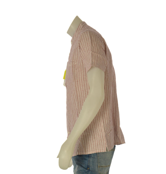 CAMICIA UOMO LOSAN MANICA CORTA COREANA TASCHINO LINO COTONE ART. LMNAP0102-26012