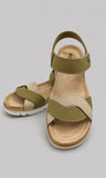 SANDALO DONNA INBLU ECOPELLE BICOLORE INTRECCIO STRAPPO REGOLABILE ART CN000056