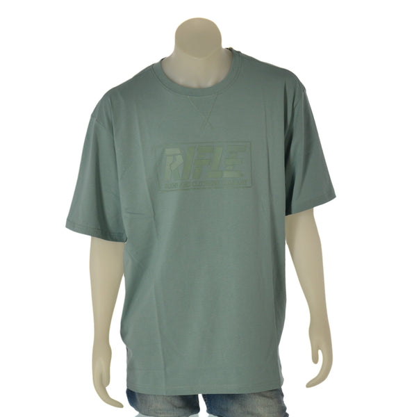 T-SHIRT UOMO RIFLE TAGLIE OVER GIROCOLLO STAMPA LOGO COTONE ART. ORFT600