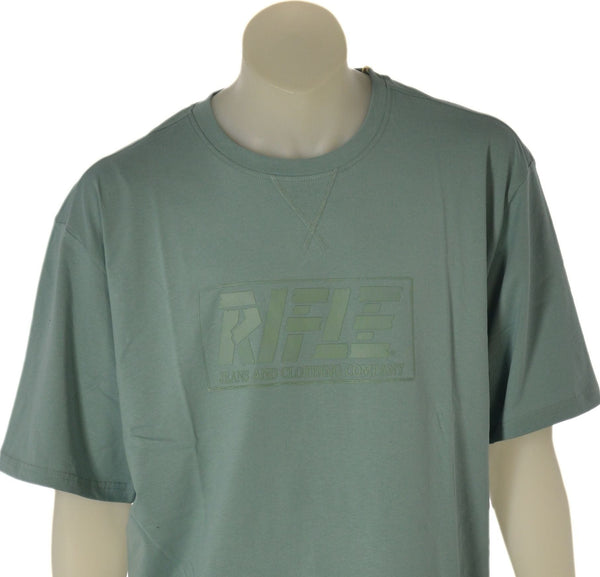 T-SHIRT UOMO RIFLE TAGLIE OVER GIROCOLLO STAMPA LOGO COTONE ART. ORFT600