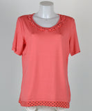 T-SHIRT CONFORMATA DONNA INSERTI POIS MARCA LUISA VIOLA ART. G376F181JW