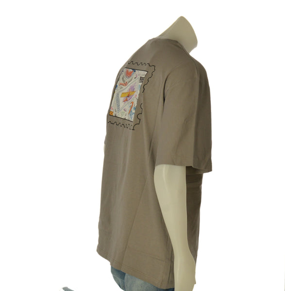 T-SHIRT UOMO  MAXFORT TAGLIE OVER GIROCOLLO STAMPA COTONE ART. 43423