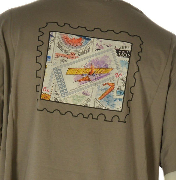T-SHIRT UOMO  MAXFORT TAGLIE OVER GIROCOLLO STAMPA COTONE ART. 43423