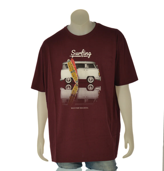 T-SHIRT UOMO  MAXFORT TAGLIE OVER GIROCOLLO STAMPA COTONE ART. 43114