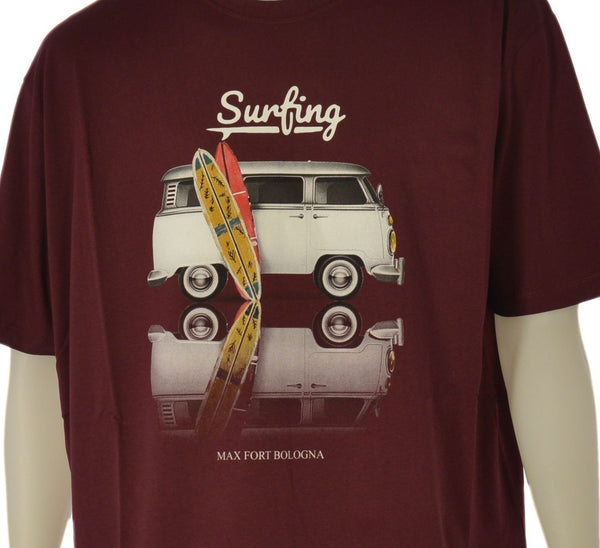 T-SHIRT UOMO  MAXFORT TAGLIE OVER GIROCOLLO STAMPA COTONE ART. 43114