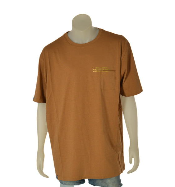 T-SHIRT UOMO MAXFORT TAGLIE OVER GIROCOLLO TASCHINO STAMPA COTONE ART. 43115