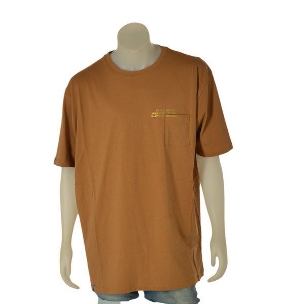 T-SHIRT UOMO MAXFORT TAGLIE OVER GIROCOLLO TASCHINO STAMPA COTONE ART. 43115