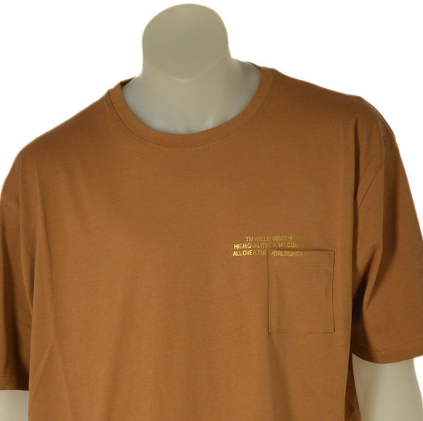 T-SHIRT UOMO MAXFORT TAGLIE OVER GIROCOLLO TASCHINO STAMPA COTONE ART. 43115