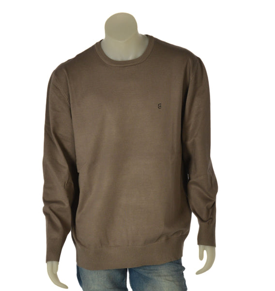MAGLIONE UOMO COVERI TAGLIE OVER GIROCOLLO BASICO LOGO VISCOSA ART. OTR1765