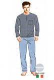 PIGIAMA LUNGO UOMO OVER CALIBRATO SERAFINO FANTASIA PURO COTONE BIPBIP ART. 7224