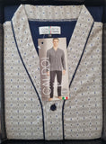 PIGIAMA OVER CALIBRATO UOMO TERMO COTONE APERTO FANTASIA TASCHE BOTTONI MARCA BIP BIP ART. 7089