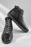 SCARPE UOMO NERO GIARDINI SNEAKERS ALTE IN PELLE CON ZIP ART. I601340U
