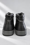 SCARPE UOMO NERO GIARDINI SNEAKERS ALTE IN PELLE CON ZIP ART. I601340U