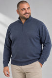 MAGLIONE UOMO RE DEL MARE OVER META ZIP MISTO LANA CASHMERE ART.222422X
