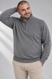 MAGLIONE UOMO RE DEL MARE OVER META ZIP MISTO LANA CASHMERE ART.222422X