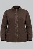 FELPA DONNA BARBARELLA OVER FULLZIP TASCHE ART.1239GX