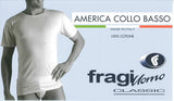 MAGLIA FRAGI UOMO RAGAZZO PURO COTONE MEZZA MANICA ART.AMERICA COLLO BASSO