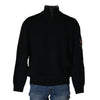 MAGLIONE CALIBRATO OVER UOMO MEZZA ZIP POLSINI BANDIERA MARCA MXFORT ART.E1956
