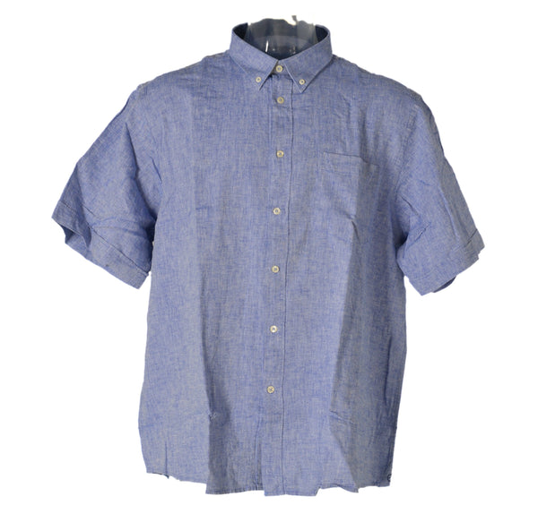 CAMICIA CALIBRATA UOMO RAGAZZO MANICA CORTA MISTO LINO MARCA MAXFORT ART.E1262
