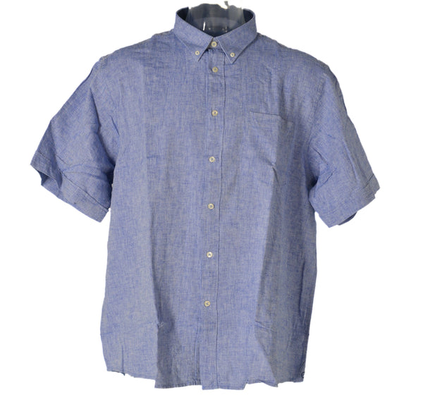 CAMICIA CALIBRATA UOMO RAGAZZO MANICA CORTA MISTO LINO MARCA MAXFORT ART.E1262