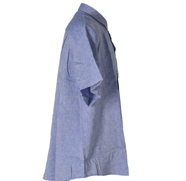 CAMICIA CALIBRATA UOMO RAGAZZO MANICA CORTA MISTO LINO MARCA MAXFORT ART.E1262