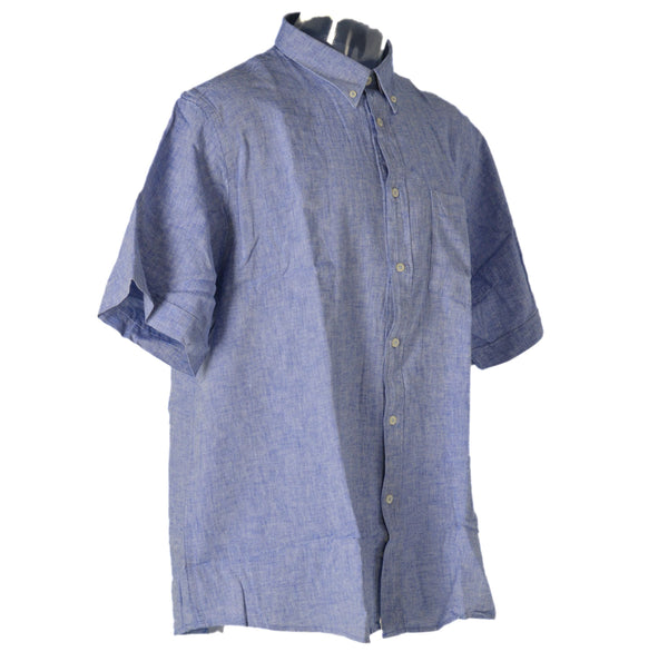 CAMICIA CALIBRATA UOMO RAGAZZO MANICA CORTA MISTO LINO MARCA MAXFORT ART.E1262