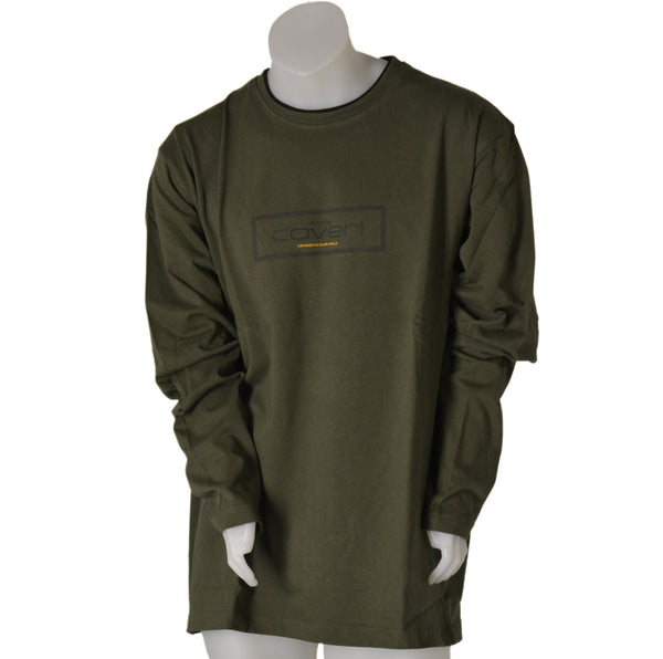 T-SHIRT UOMO CONFORMATA COTONE GIROCOLLO MANICA LUNGA STAMPA MARCA COVERI ART.OTJ3170