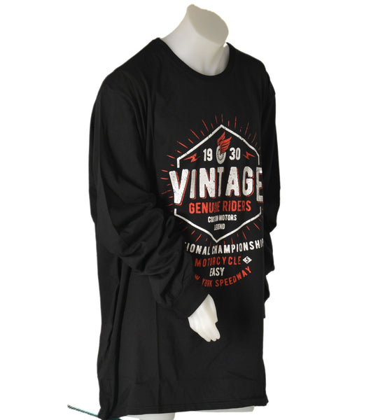 T-SHIRT UOMO CONFORMATA COTONE GIROCOLLO MANICA LUNGA POLSINI STAMPA MARCA MAXFORT ART.E2135