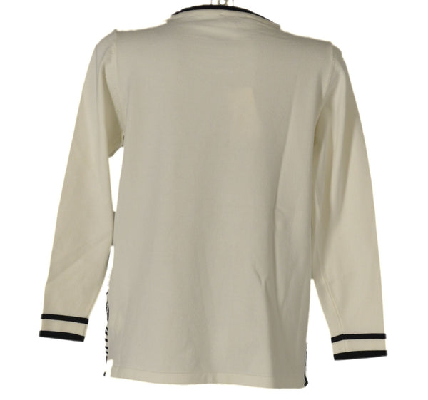 MAGLIONE DONNA GIROCOLLO RIGHE FANTASIA MARCA DONNA AMICA ART.8115