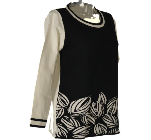 MAGLIONE DONNA GIROCOLLO RIGHE FANTASIA MARCA DONNA AMICA ART.8115