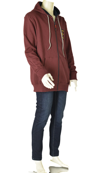 FELPA UOMO CONFORMATA ZIP CAPPUCCIO POLSINI FASCIA STAMPA MARCA MAX FORT ART.E2124370
