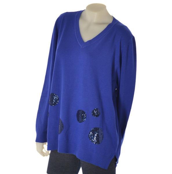 MAGLIONE DONNA RAGAZZA CURVY SCOLLO A V VISCOSA MARCA DOLCEMENTE ART.23