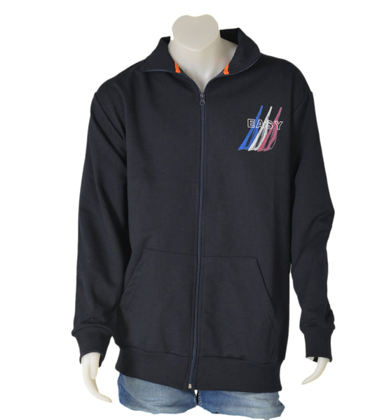 FELPA UOMO CONFORMATA COTONE ZIP TASCHE POLSINI FASCIA STAMPA MARCA MAXFORT ART.E2258100