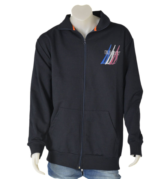 FELPA UOMO CONFORMATA COTONE ZIP TASCHE POLSINI FASCIA STAMPA MARCA MAXFORT ART.E2258100
