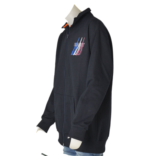 FELPA UOMO CONFORMATA COTONE ZIP TASCHE POLSINI FASCIA STAMPA MARCA MAXFORT ART.E2258100