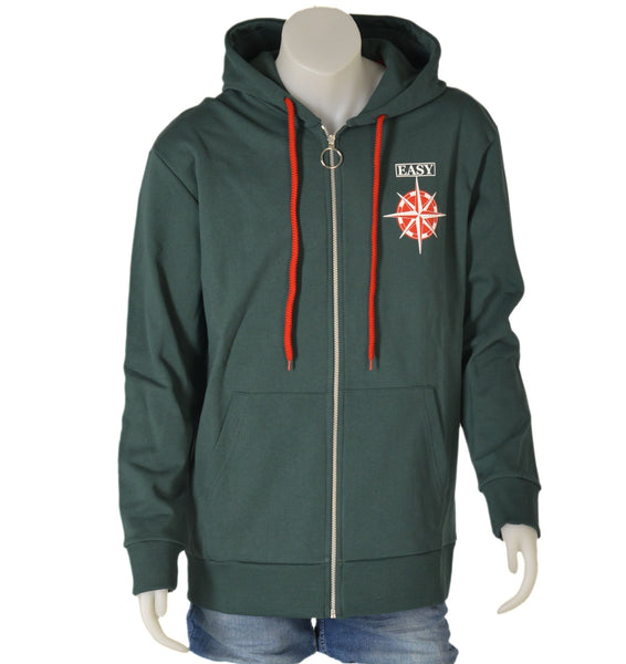 FELPA UOMO CONFORMATA COTONE ZIP CAPPUCCIO POLSINI FASCIA TASCHE MARCA MAXFORT ART. E2234550