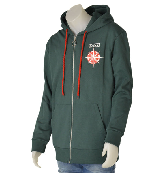 FELPA UOMO CONFORMATA COTONE ZIP CAPPUCCIO POLSINI FASCIA TASCHE MARCA MAXFORT ART. E2234550